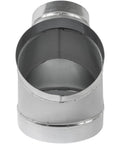 Front view of 8 Inch To 6 Inch Y Shape Duct Splitter With Two 45 Degree Branches Galvanized Steel 3 Way Dust Collection Fitting