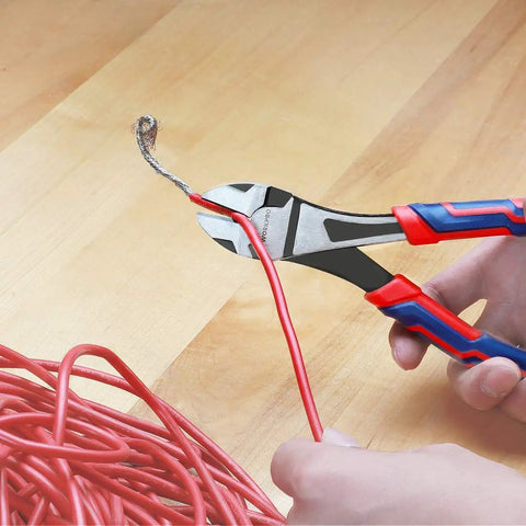 Using 7-Inch Diagonal Pliers In CR-V Steel With Heat-Treated 50CrV Jaws, Rust-Resistant Black Finish, Sharp Wire Cutting