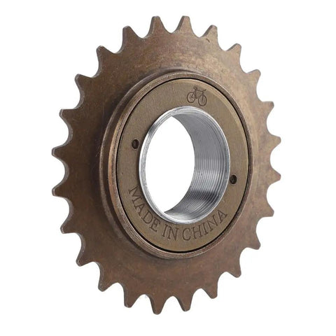 24-Tooth Steel Single Speed Freewheel With 10cm Diameter Threaded Rear Sprocket For Fixie And Urban Bikes, Durable High-Carbon Construction