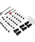 Totally Tidy Wall Install Kit With Heavy Duty Silicone Grommets And Snappy Clips For Fast Cable Routing And Super Neat Residential Wiring Setup In Classic Black wall cable kit with 6 grommets, 30 clips, and drill bits