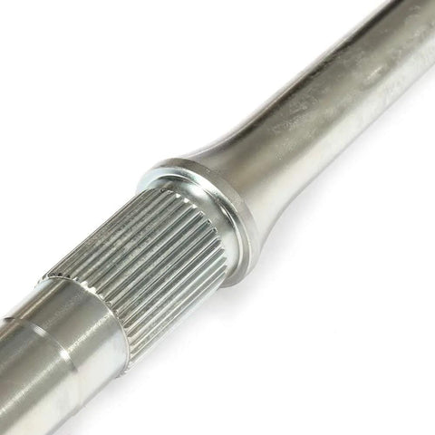 Close-up of rear axle shaft for Yamaha Raptor 660R 2001-2005, made of 4340 chromoly steel, heat resistant up to 300°C