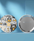 Premium DIY Button Making Kit Includes 200 Sets Of 32Mm 1 26 Inch Metal Button Blanks And Protective Film For Hassle Free Pin Crafting with colorful design.