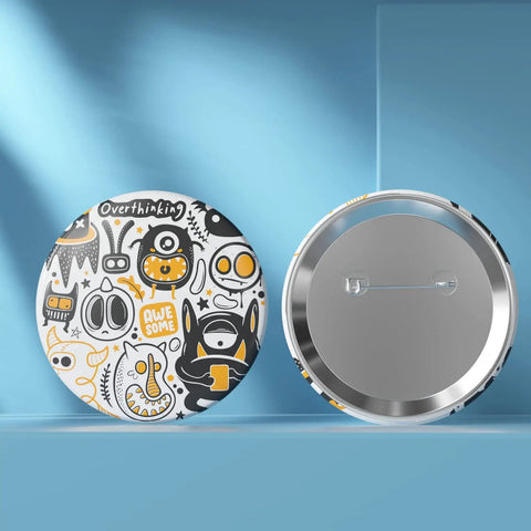 Premium DIY Button Making Kit Includes 200 Sets Of 32Mm 1 26 Inch Metal Button Blanks And Protective Film For Hassle Free Pin Crafting with colorful design.