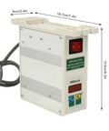 Industrial Leather Skiving Motor SM-801 1200 RPM Electric Shovel Skin Cutter, dimensions labeled in image