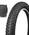 Beefy 20x3 Fat Bike Tire For E-Bikes And Mountain Snow Riding with tread detail, tube, and levers included for all terrains.