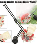 Manual Seeder With Seven Nozzles Hand Push Garden Seeder Roller Seed Spreader for Corn Beans Peanuts Precision Planting