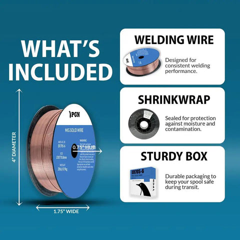ER70S6 030 Inch MIG Welding Wire On A 2 Pound Spool For Mild Steel With Low Spatter And High Deoxidizer Load Gas Shielded Welding
