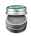 Open aluminum jar of tip cleaner for oxidation removal keeps soldering iron tips active in electronics repair workshop or home garage maintenance