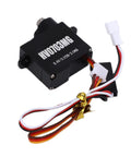 Lightweight 7.1 Gram Mini Servo Motor With Toughened Metal Gears And Machined Aluminum Casing Built Like A Tank For Heavy Duty Rc Drift Builds And Custom Robot Projects Bad Boy Durability Crew Approved, showing a compact design with wiring.