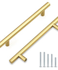 30 Pack 5 Inch Center To Center Gold Brass Cabinet Pulls For Kitchen Cabinets And Drawer Fronts, Rust Resistant Stainless Steel Handles