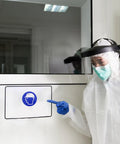 Person in protective gear pointing at Hard Hat Safety Stickers For The Job Site Self Adhesive Warning Decals For Machinery And Construction Equipment 5 Sheets High Visibility Indoor Outdoor Use Paper Material Signs