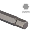 Long Three Eighths Inch Drive Hex Bit Socket Set With S2 Alloy Bits And CR V Sockets SAE And Metric Mix Eighteen Piece Kit.