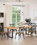 Adjustable V Shaped Dining Table Legs Set In Powder Coated Steel 80 Cm Tall Sturdy Metal Support in dining room