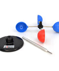 Compact Wind Speed Meter Anemometer For Outdoor Use with 4 cups, black base, and metal rod for weather education