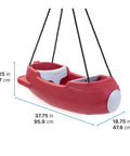 Rocket Swing For Two Outdoor Baby Swing With Weather Resistant Rope Attaches To Your Playset In The Backyard For Toddlers