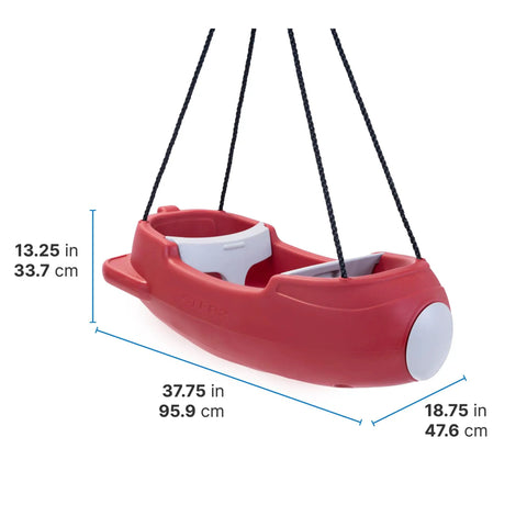 Rocket Swing For Two Outdoor Baby Swing With Weather Resistant Rope Attaches To Your Playset In The Backyard For Toddlers
