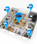 Diagram illustrating installation of Plug And Play 16 Channel Network Video Recorder For Hiseeu Wireless Security Camera System 3MP 1080P And 960P Recording No Hard Drive Included Up To 6TB Internal Drive Works With Hiseeu 3MP And 5MP Cameras in a house layout.