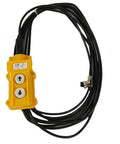 Techtongda Portable Electric Hoist Remote Controlled Winch 992Lbs Capacity 25 Ft Lift Height yellow remote control unit with cables