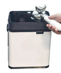 Automatic Electric Portafilter Cleaner With Integrated Knock Box For Fast Espresso Grounds Removal And No Sweat Smooth Cleanup designed for easy barista use.