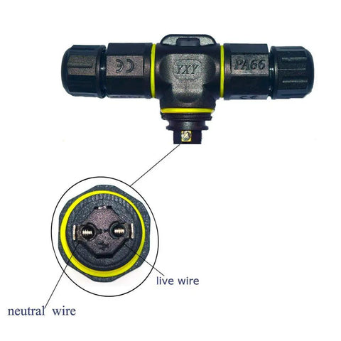 3 Way Waterproof Electrical Junction Box IP68 Outdoor Shielded Connector For Underground Cables 2 Pin 3 Pin 4 Pin detail view