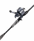 Spincast Reel And 2 Piece Fishing Rod Combo With Durable Graphite Blank, EVA Handle, Easy To Use, Anti-Reverse Reel, Pre-Spooled Line