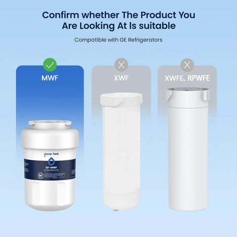 Replacement Refrigerator Water Filter For MWF MWFP MWFA GWF HDX FMG1 WFC1201 RWF1060 197D6321P006 Kenmore 9991 displayed.