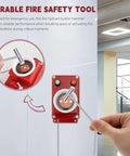 4 Pack Emergency Fire Call Point Hammers For Break Glass Buttons Safety Tools For Fire Extinguisher Boxes Portable Silver Finish