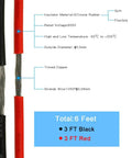 Ultra Flexible 10 AWG Silicone Wire With Heavy Duty Stranded Tinned Copper Core Red And Black Electrical Cable displaying specs and lengths.