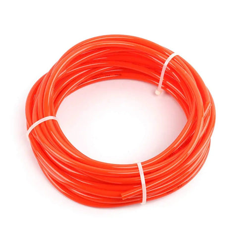 Orange PU Pneumatic Air Tubing Hose Three Eighths Inch Diameter Ten Meter Length for air lines or fluid transfer coiled