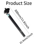 Built To Last 25.4mm By 300mm Aluminum Bike Seat Post For Mountain Road MTB And BMX Bikes Universal Saddle Tube Replacement With Easy Clamp Fits 1 Inch Diameter Frame 11.81 Inch Length