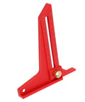 Precision ABS Aluminum Alloy Height Gauge For Woodworking Projects With Sturdy Construction Preventing Deformation And Dings Plus Easy To Read Accurate Measurements Up To Plus Or Minus Zero Point One Centimeters For Pros, red body with measurement markings.