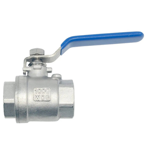 1 Inch NPT Female Stainless Steel 316 Full Port Ball Valve With Vinyl Handle For Reliable Flow Control, side view