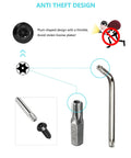 Anti Theft License Plate Screws Stainless Steel Rustproof Bolts For Car Tag Frame M6 Quarter Inch Security Screws with tool