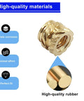 Premium M3 Brass Heat Set Inserts Knurled Threaded Nuts For 3D Printing Plastic Parts And DIY Projects Built To Last High Temperature Resistant Easy Heat Installation 100 Pieces M3x4x5mm image showing one knurled brass insert.