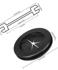 Six Pack Rubber Wire Grommet Kit With Dual Sided Design For Wear Resistant Organized Cable Management And Easy Desk Hole Covers For Home Office Wire Protection And Cord Management, 6.1cm black rubber