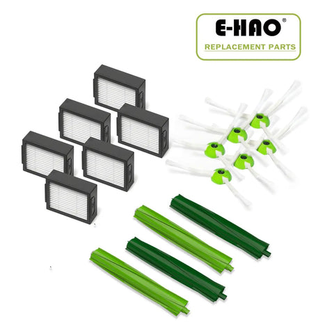 Comprehensive Roomba Replacement Parts Kit For I1 Through I9 And J Series With 2 Rubber Brush Sets 6 HEPA Filters And 6 Side Brushes Not For Combo Models Keeps Your Vacuum Running Smooth Fresh And Efficient