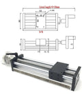 Beefy Work Bench Linear Guide With Manual Sliding Table 100 To 500 mm Stroke Ballscrew SFU1610 Handwheel Stage diagram