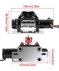 1 By 10 Scale RC Metal Automatic Winch With Wireless Controller And Receiver For Axial SCX10 90046, TRX4, Redcat Crawler Upgrades