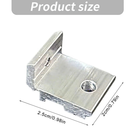 Built Tough Heavy Duty Aluminum Shelf Brackets Set for 202, 3030 and 4040 Corner Fittings, product size shown with measurements.