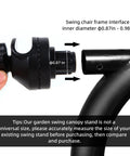 Replacement Plastic Canopy Fittings For Outdoor Porch Swing Frame Attachments Durable Weatherproof No Tools Needed 2 Pack Easy Install For Patio Garden Canopy Support Brackets QQPJ C, fitting diameter details shown.