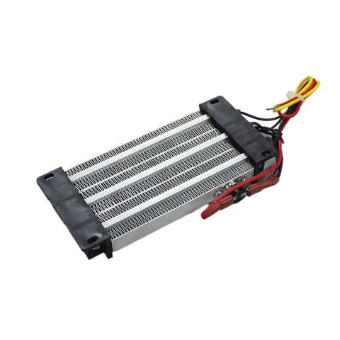 Top Shelf PTC Ceramic Heating Element With Built In Thermostatic Switch 110 Volt 1000 Watt showing insulated coil and wiring.