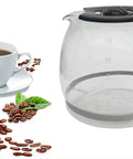 Replacement 12 Cup Glass Coffee Carafe For 12 Cup Coffee Makers Fits Most Models with coffee cup and beans