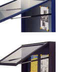 Built Like A Tank For Serious Heavy Duty Shop Jobs This Premium 34 Inch Gas Spring Strut Delivers Slick 75 Pound Shock Absorbing Force In Rustproof Marine Steel mounted on a display cabinet.