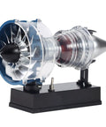 All Metal Turbofan Engine Model Kit That Actually Runs With Transparent Cover 1 To 20 Scale 170 Parts STEM educational