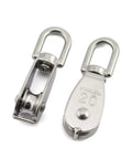 M20 Stainless Steel Single Pulley Block Heavy Duty Rigging Hardware With 20mm Wheel For Wire Rope Lifting 75kg Capacity Fixed Swivel Pulley For Rugged Industrial Use, stainless steel