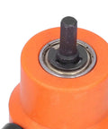 Close-up of the attachment head of Beefy Pro Grade Double Head Nibbler 360 Degree Adjustable Heavy Duty Metal Drill Attachment