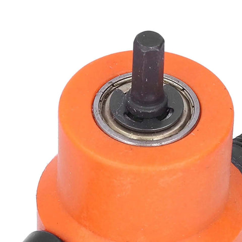 Close-up of orange cutter head from Double Head Nibbler For Sheet Metal With ABS Dual Cutter Heads Boss Grade Metal Cutter Tool