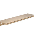 Lincoln Collection 5 1/16 Inch Center To Center Brushed Champagne Bronze Modern Cabinet And Drawer Edge Pull Handle With 5 13/16 Inch Length