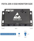 Dual ESD Wrist Strap Monitor And Tester With Online Grounding Status Alarm, dimensions and measurements shown