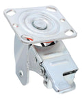 Heavy Duty 4 Inch Swivel Caster Wheel Bracket With Brake And Lock For Heavy Load Furniture And Shop Equipment Built Tough Steel Cart Frame Roller, close-up view.
